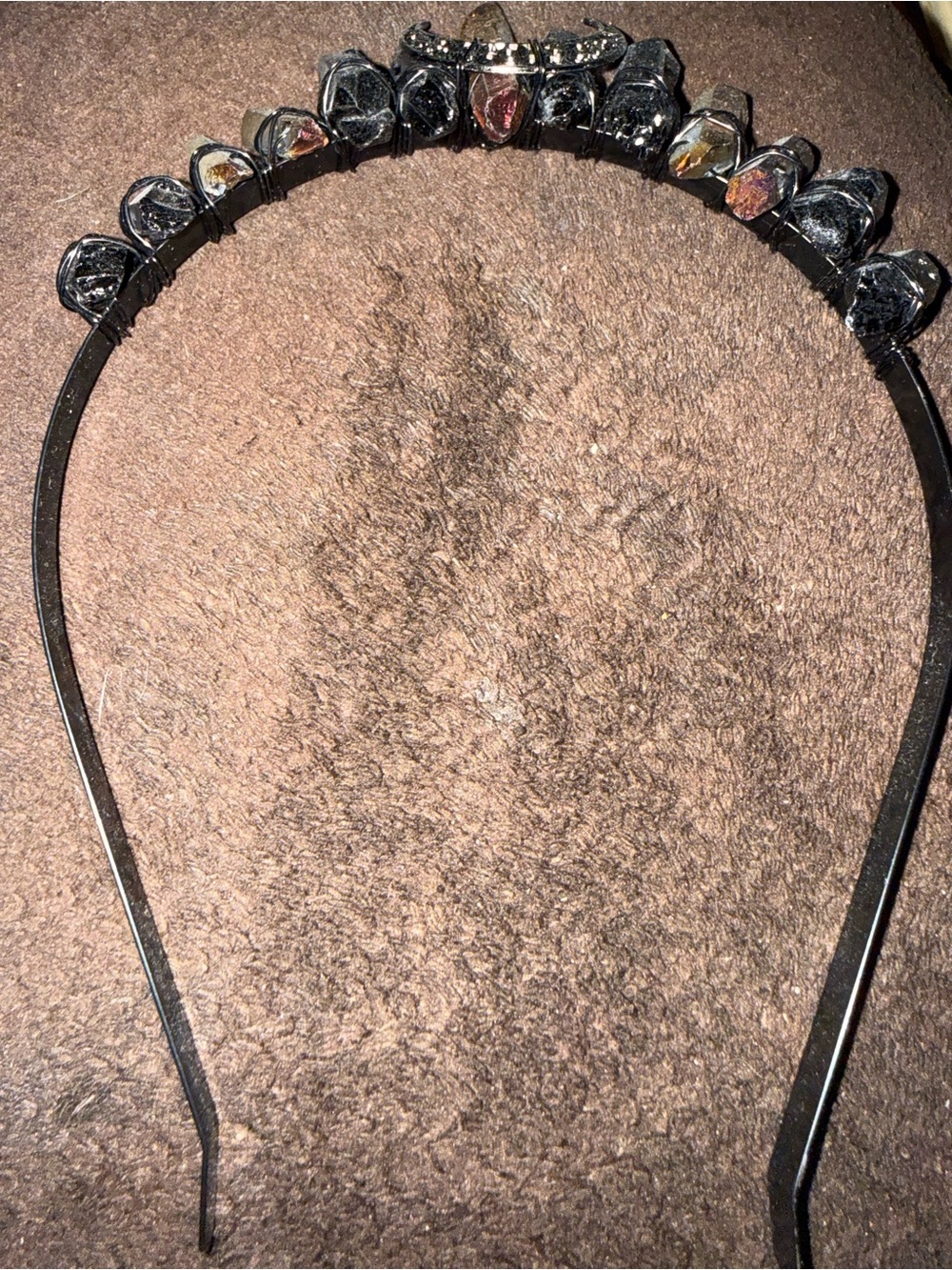 Black Crystal Embellished Headband